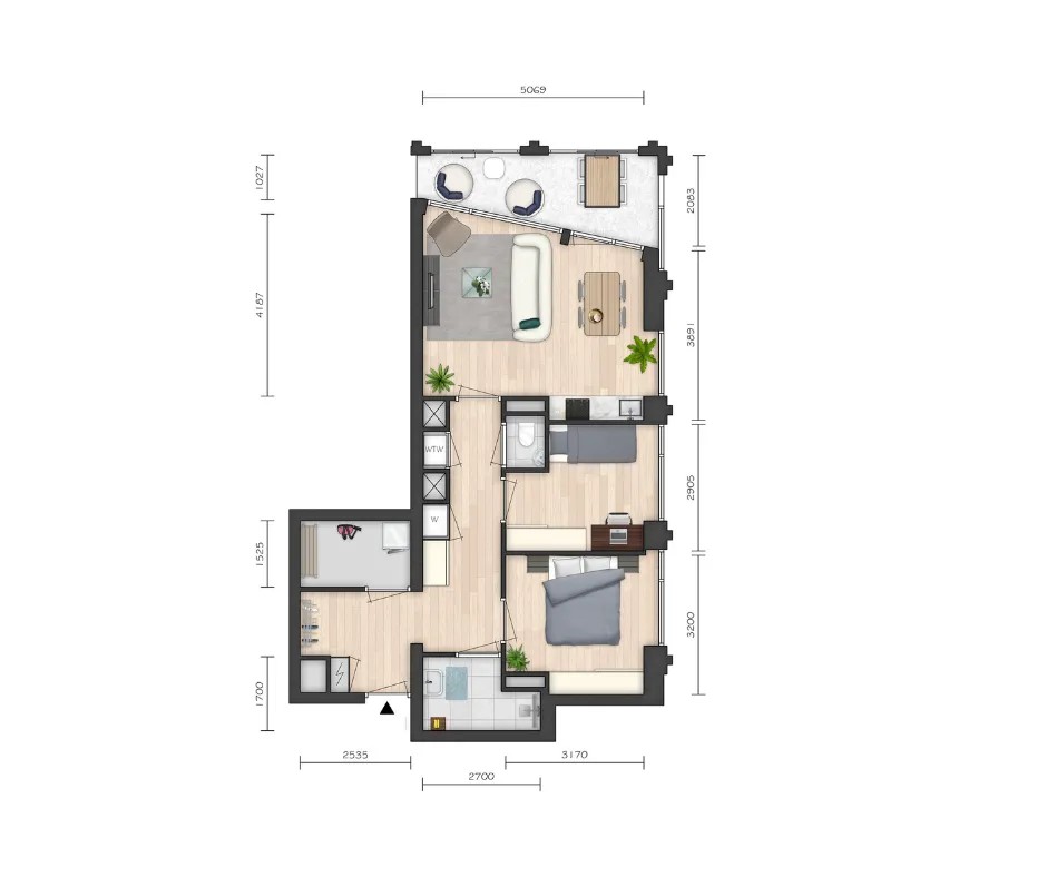 Hoekappartement F13